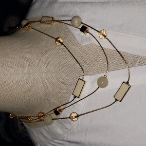 NY& co. Triple strand gold tone and bead NWT